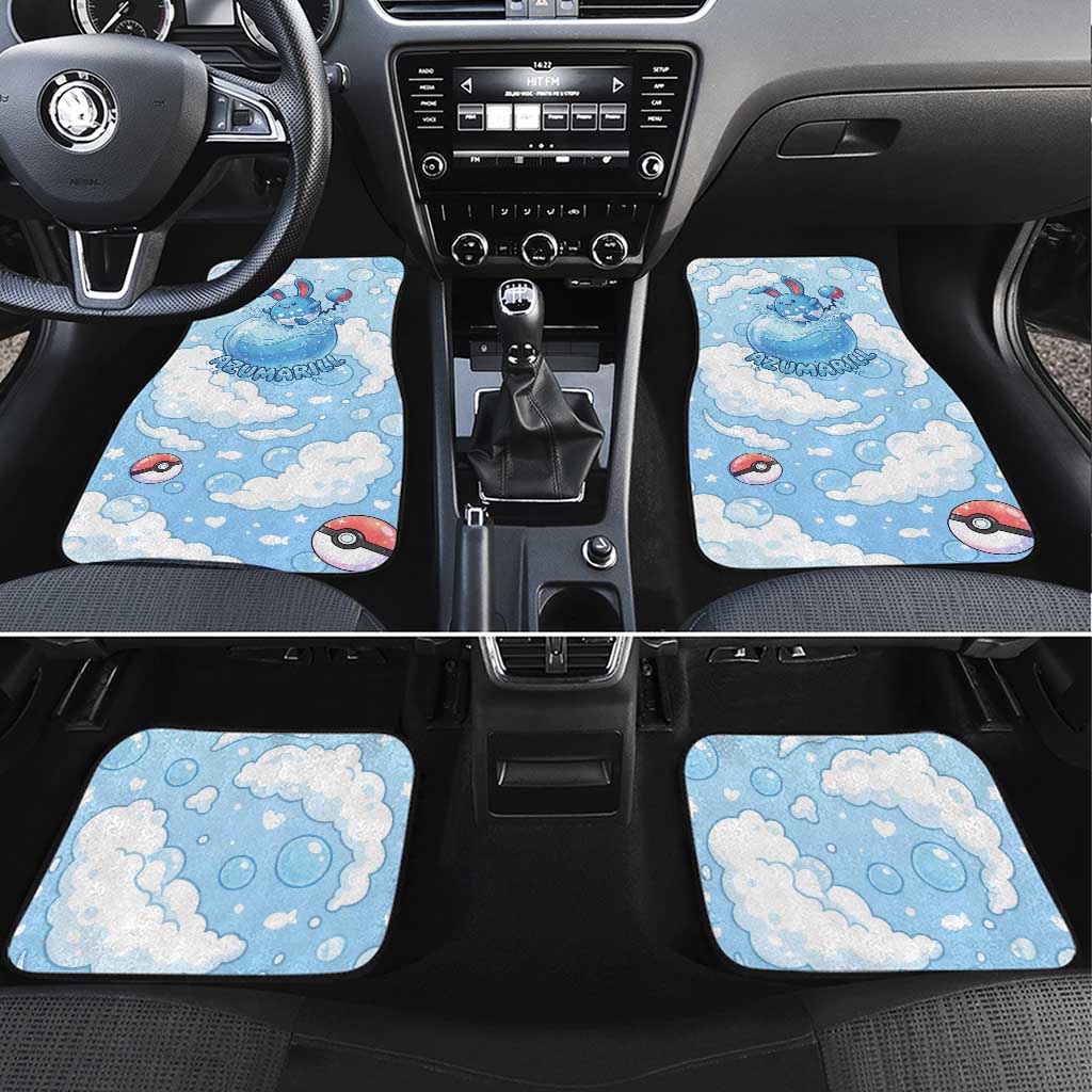 Azumarill Car Mats Dreamy Bubble Cloud Art