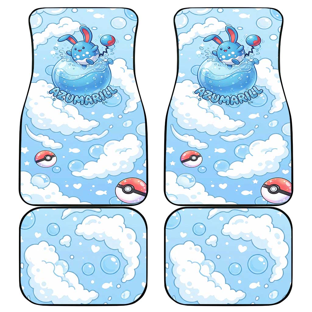 Azumarill Car Mats Dreamy Bubble Cloud Art