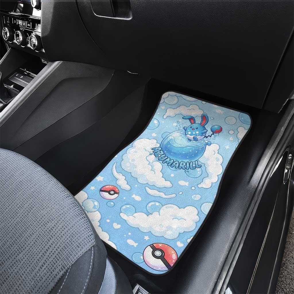 Azumarill Car Mats Dreamy Bubble Cloud Art