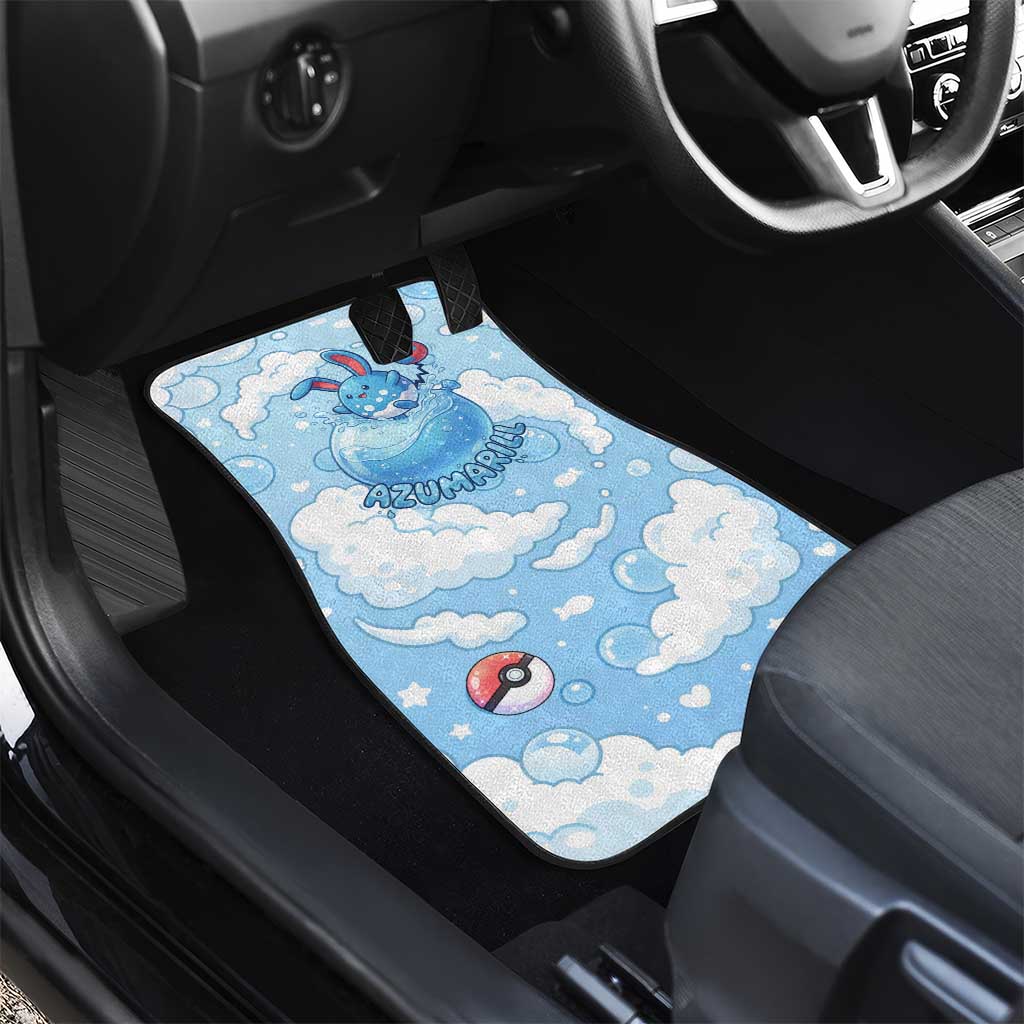 Azumarill Car Mats Dreamy Bubble Cloud Art