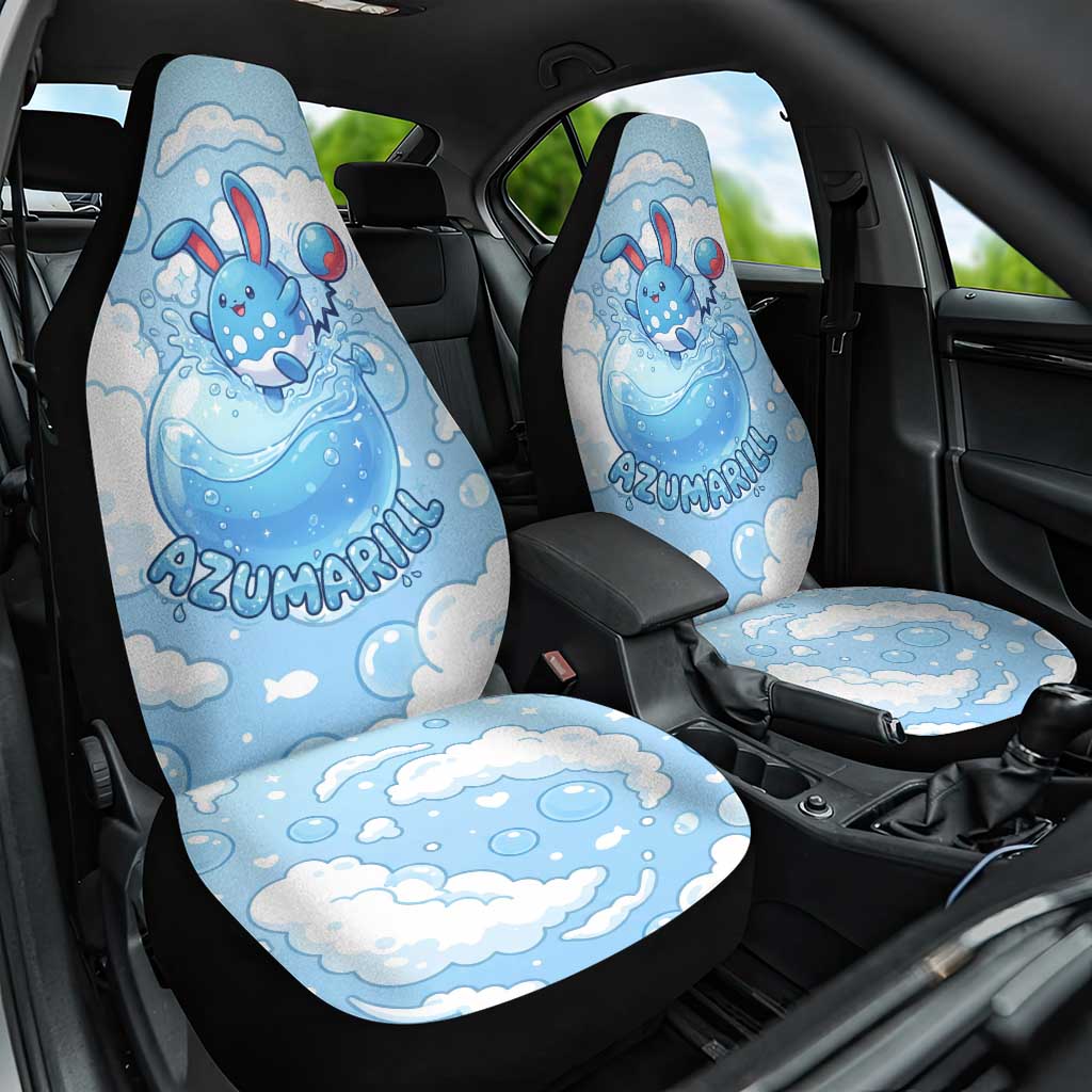 Azumarill Car Seat Cover Dreamy Bubble Cloud Art