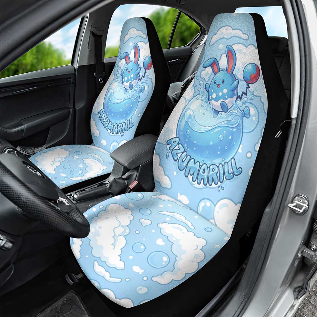 Azumarill Car Seat Cover Dreamy Bubble Cloud Art
