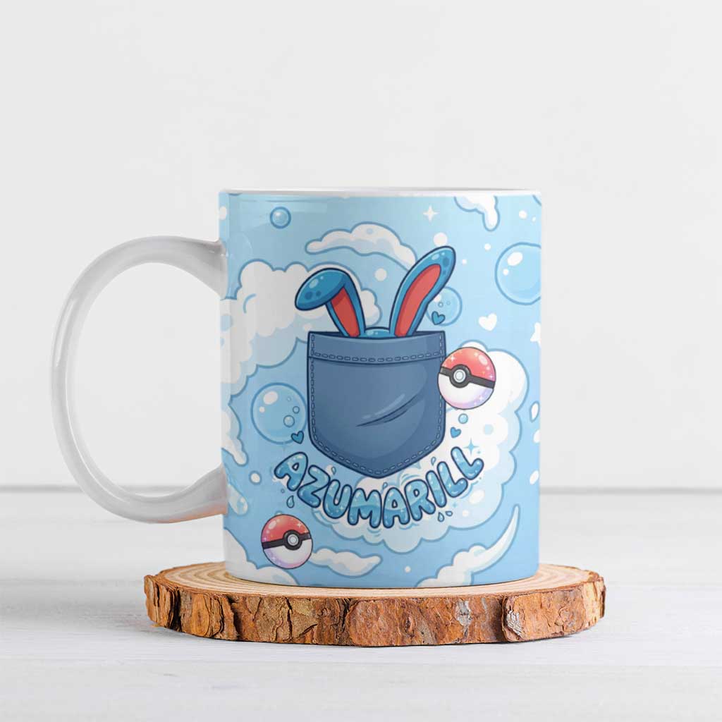 Azumarill Ceramic Mug Dreamy Bubble Cloud Art