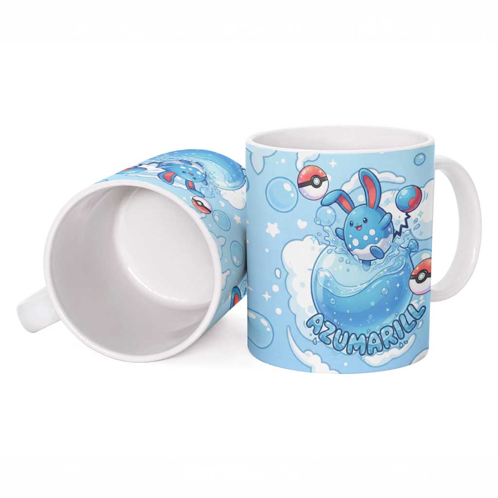Azumarill Ceramic Mug Dreamy Bubble Cloud Art
