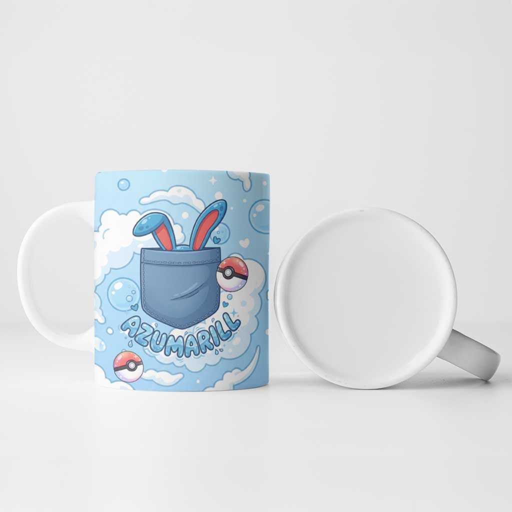 Azumarill Ceramic Mug Dreamy Bubble Cloud Art