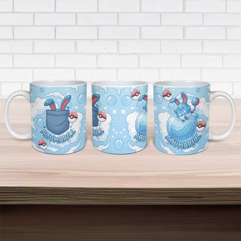 Azumarill Ceramic Mug Dreamy Bubble Cloud Art