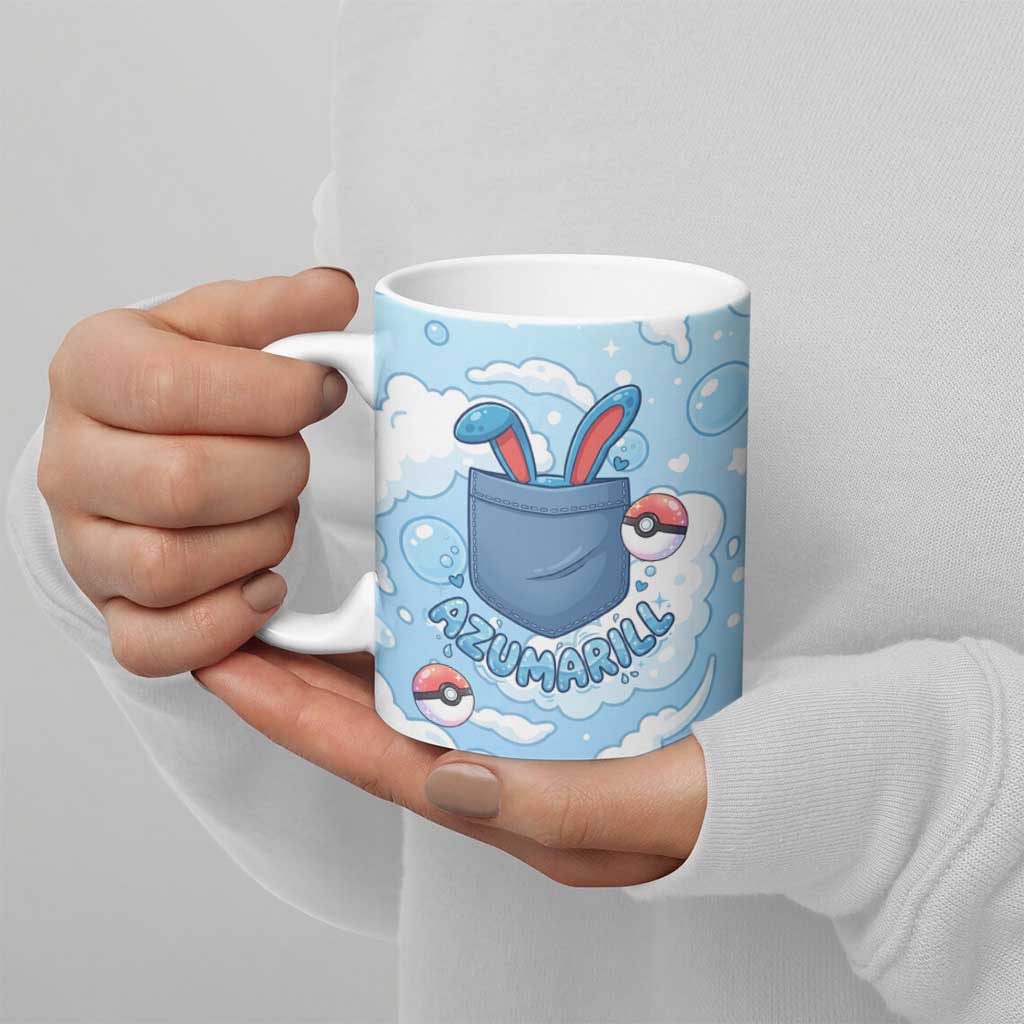 Azumarill Ceramic Mug Dreamy Bubble Cloud Art