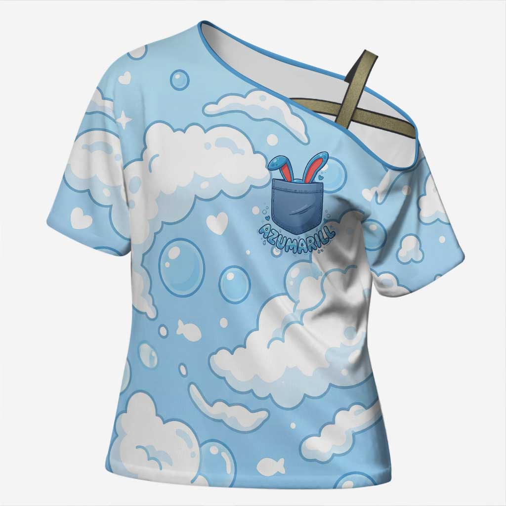 Azumarill Cross Shoulder Shirt Dreamy Bubble Cloud Art