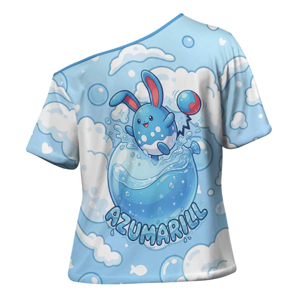 Azumarill Cross Shoulder Shirt Dreamy Bubble Cloud Art