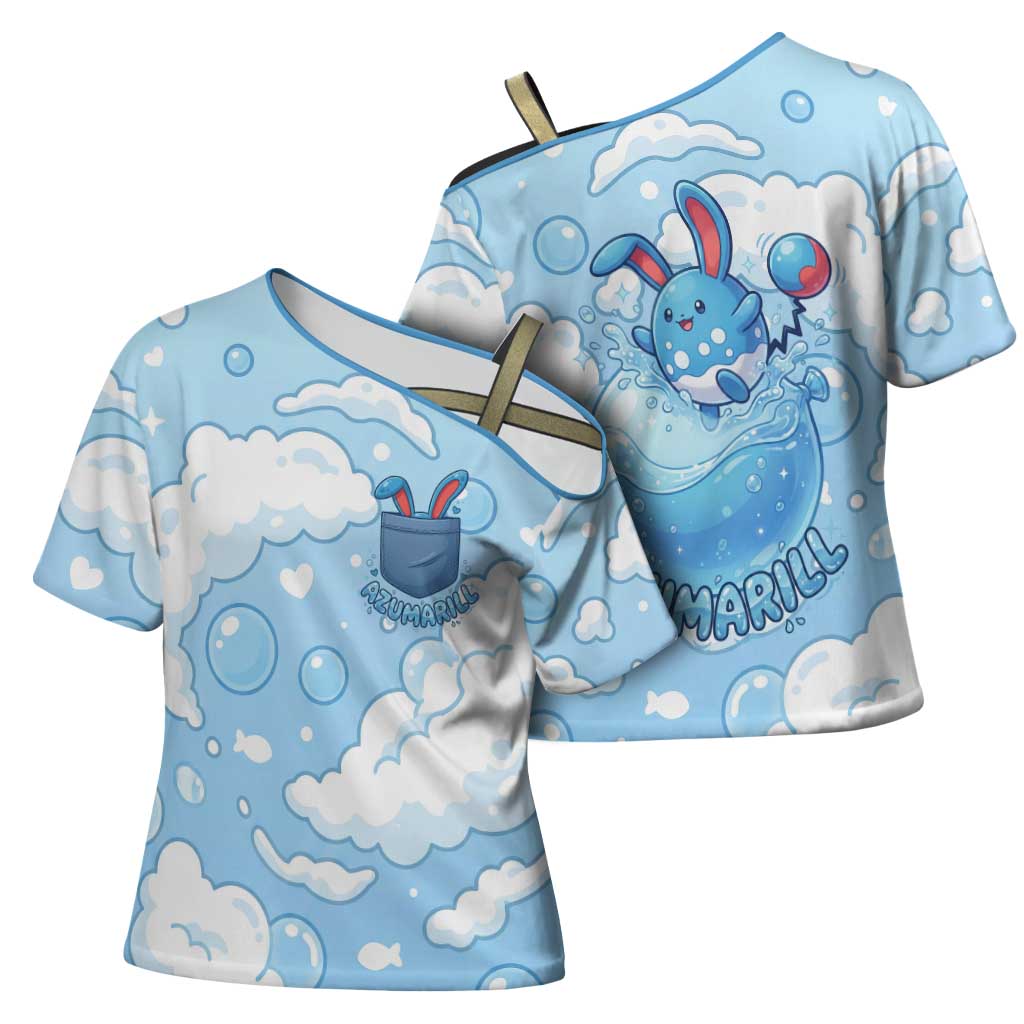 Azumarill Cross Shoulder Shirt Dreamy Bubble Cloud Art