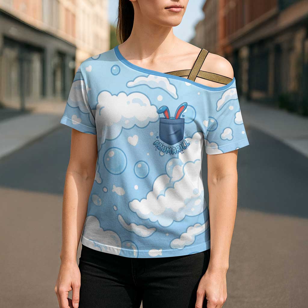Azumarill Cross Shoulder Shirt Dreamy Bubble Cloud Art