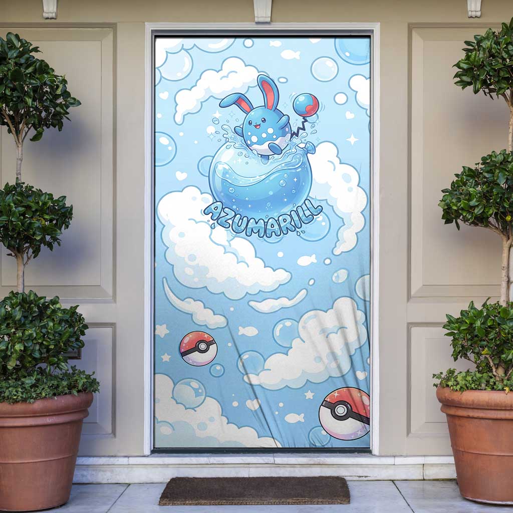 Azumarill Door Cover Dreamy Bubble Cloud Art