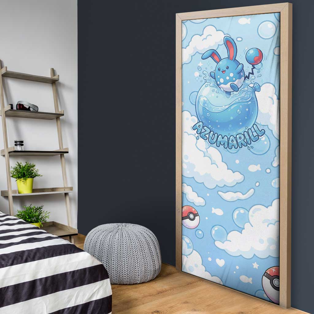 Azumarill Door Cover Dreamy Bubble Cloud Art