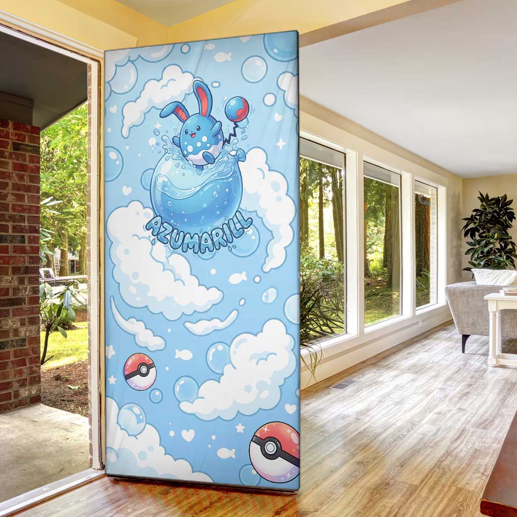 Azumarill Door Cover Dreamy Bubble Cloud Art