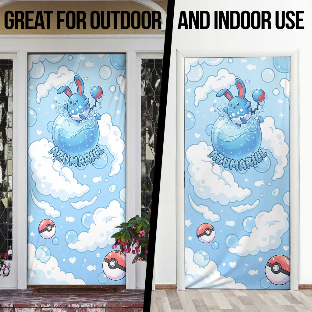 Azumarill Door Cover Dreamy Bubble Cloud Art