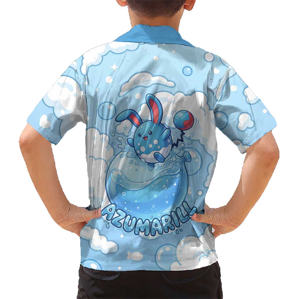 Azumarill Family Matching Mermaid Dress and Hawaiian Shirt Dreamy Bubble Cloud Art