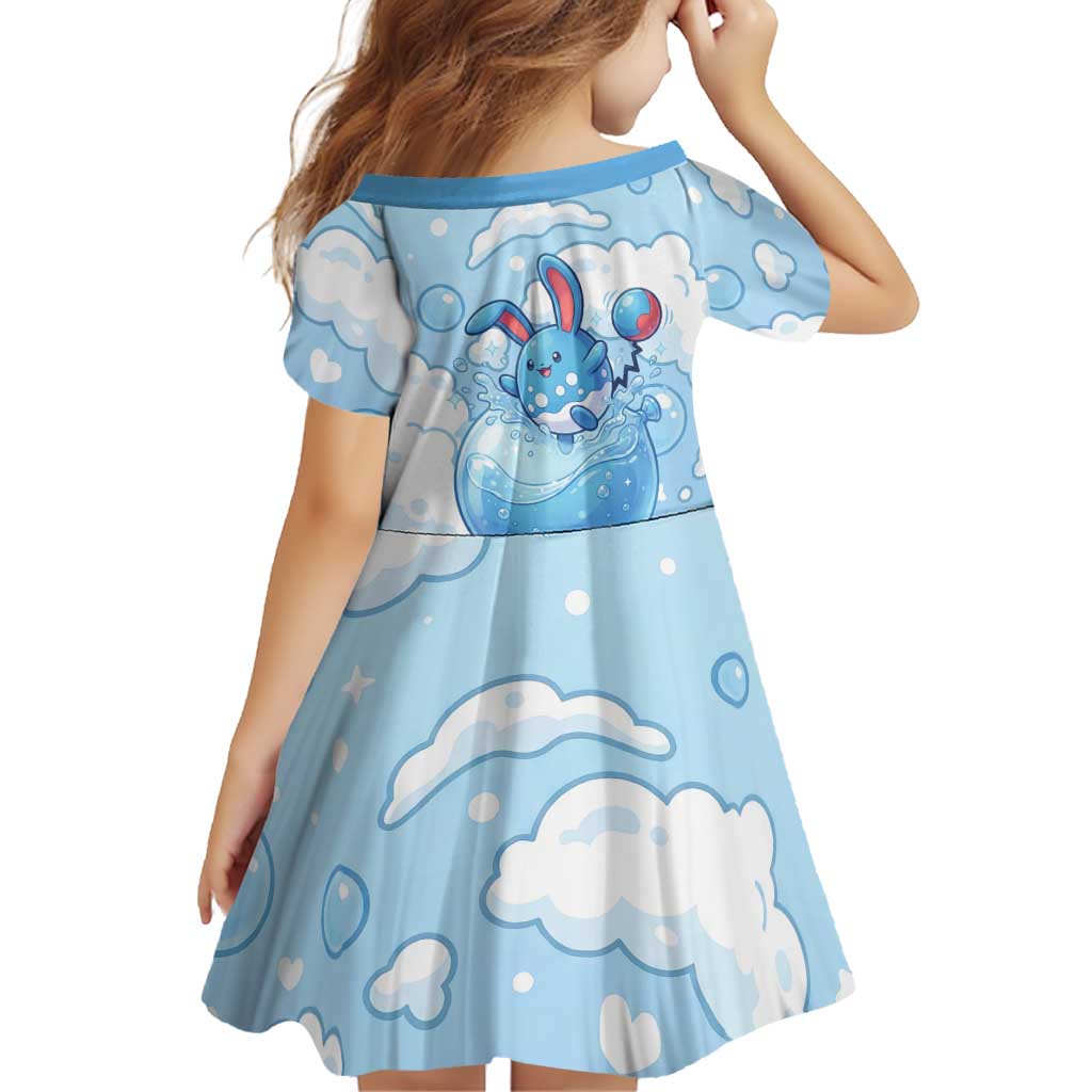 Azumarill Family Matching Puletasi and Hawaiian Shirt Dreamy Bubble Cloud Art