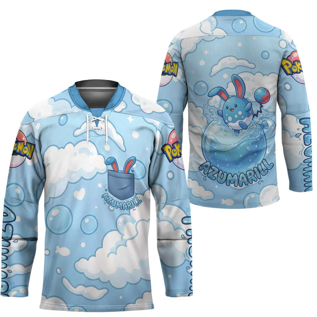 Azumarill Hockey Jersey Dreamy Bubble Cloud Art