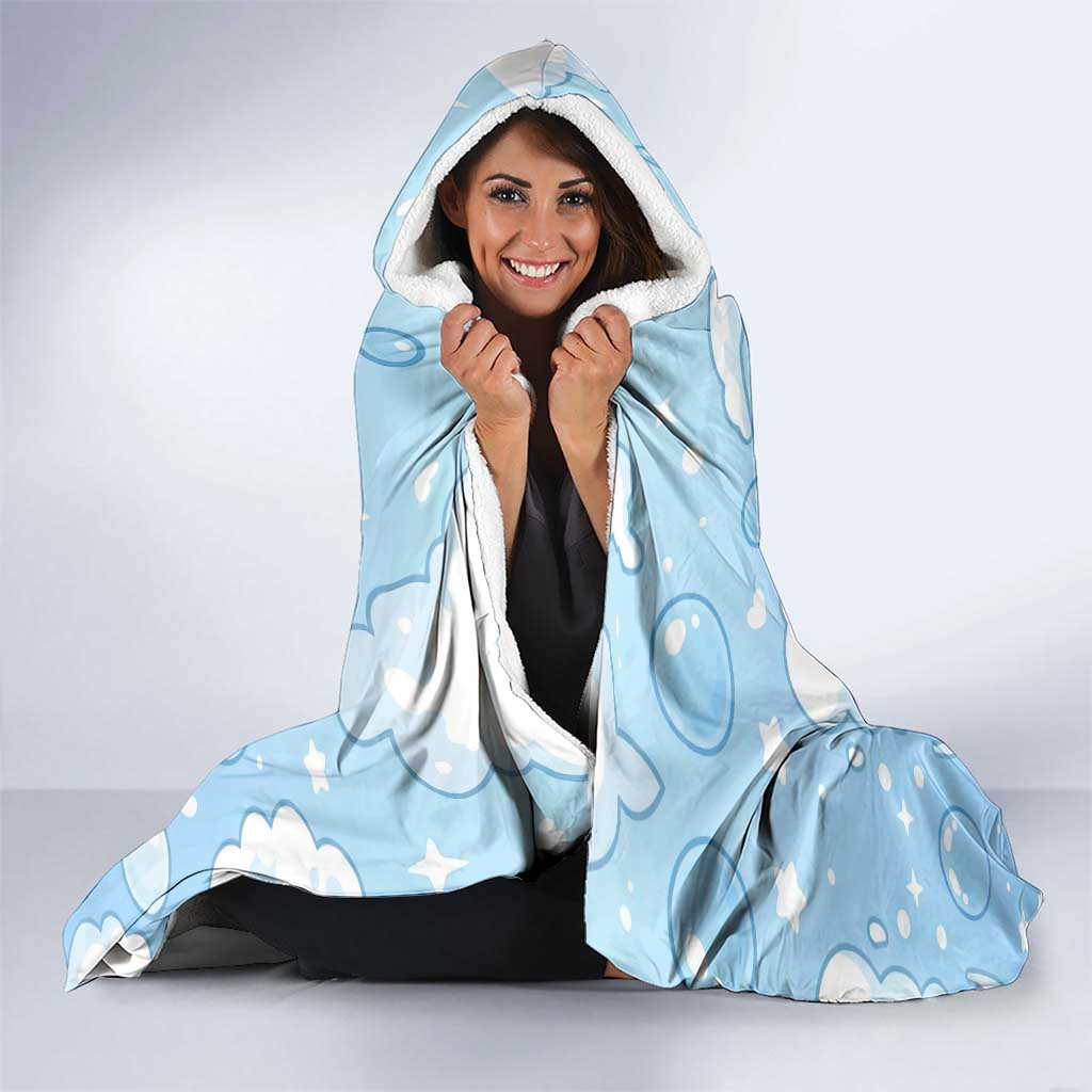Azumarill Hooded Blanket Dreamy Bubble Cloud Art