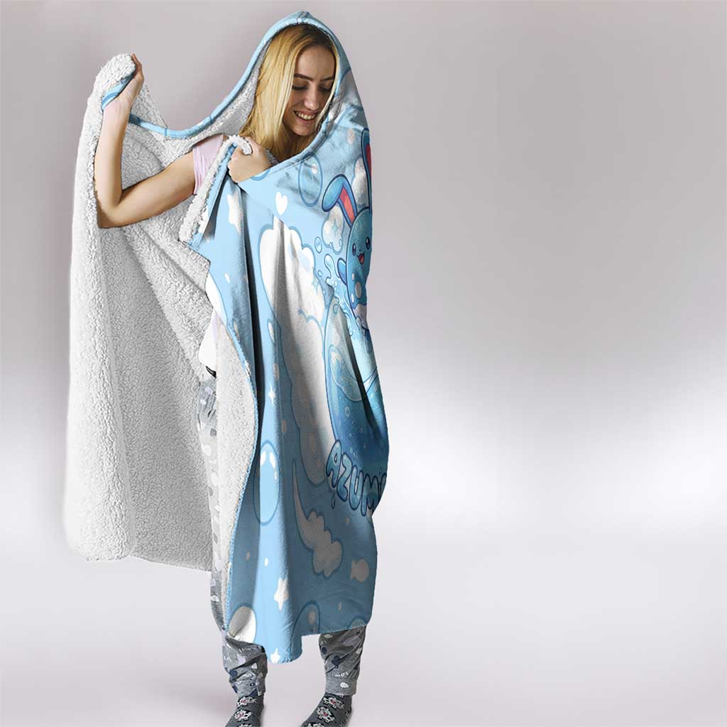 Azumarill Hooded Blanket Dreamy Bubble Cloud Art