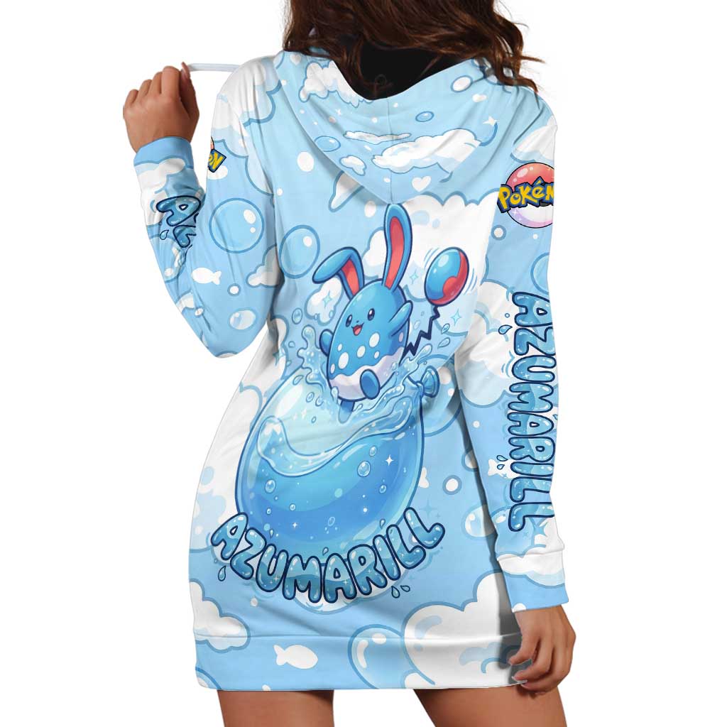 Azumarill Hoodie Dress Dreamy Bubble Cloud Art
