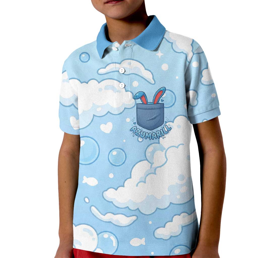 Azumarill Kid Polo Shirt Dreamy Bubble Cloud Art