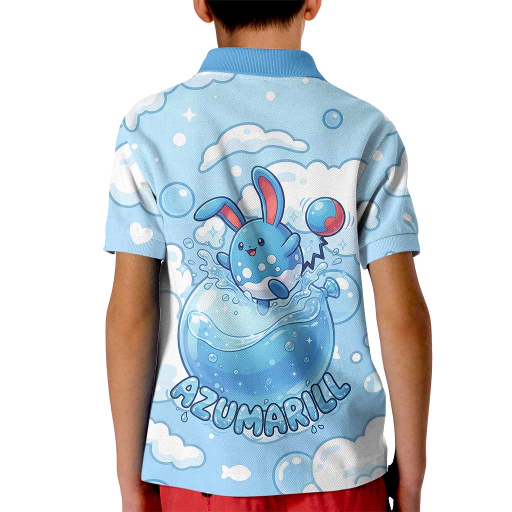 Azumarill Kid Polo Shirt Dreamy Bubble Cloud Art