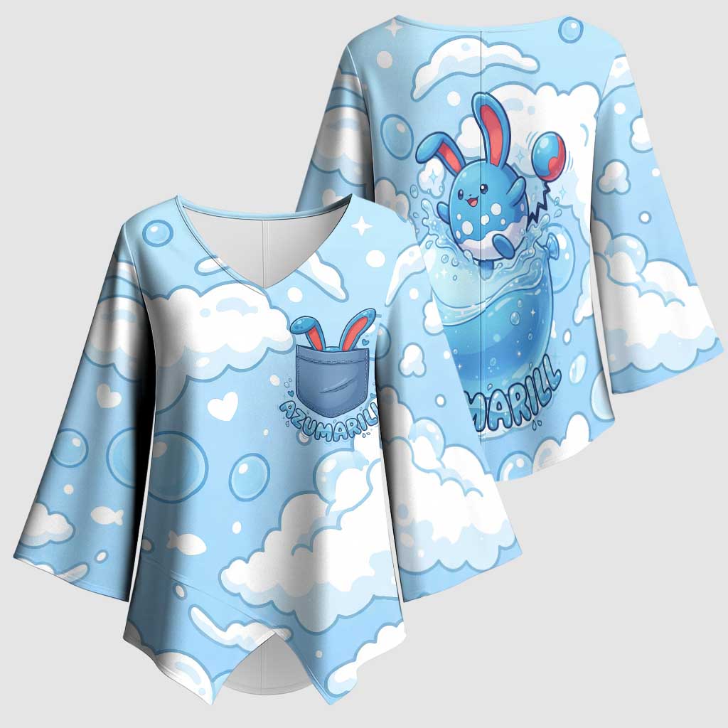 Azumarill Kimono Sleeve Blouse Dreamy Bubble Cloud Art