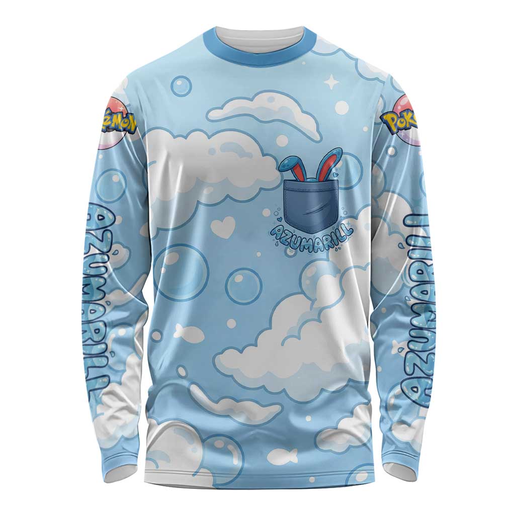 Azumarill Long Sleeve Shirt Dreamy Bubble Cloud Art