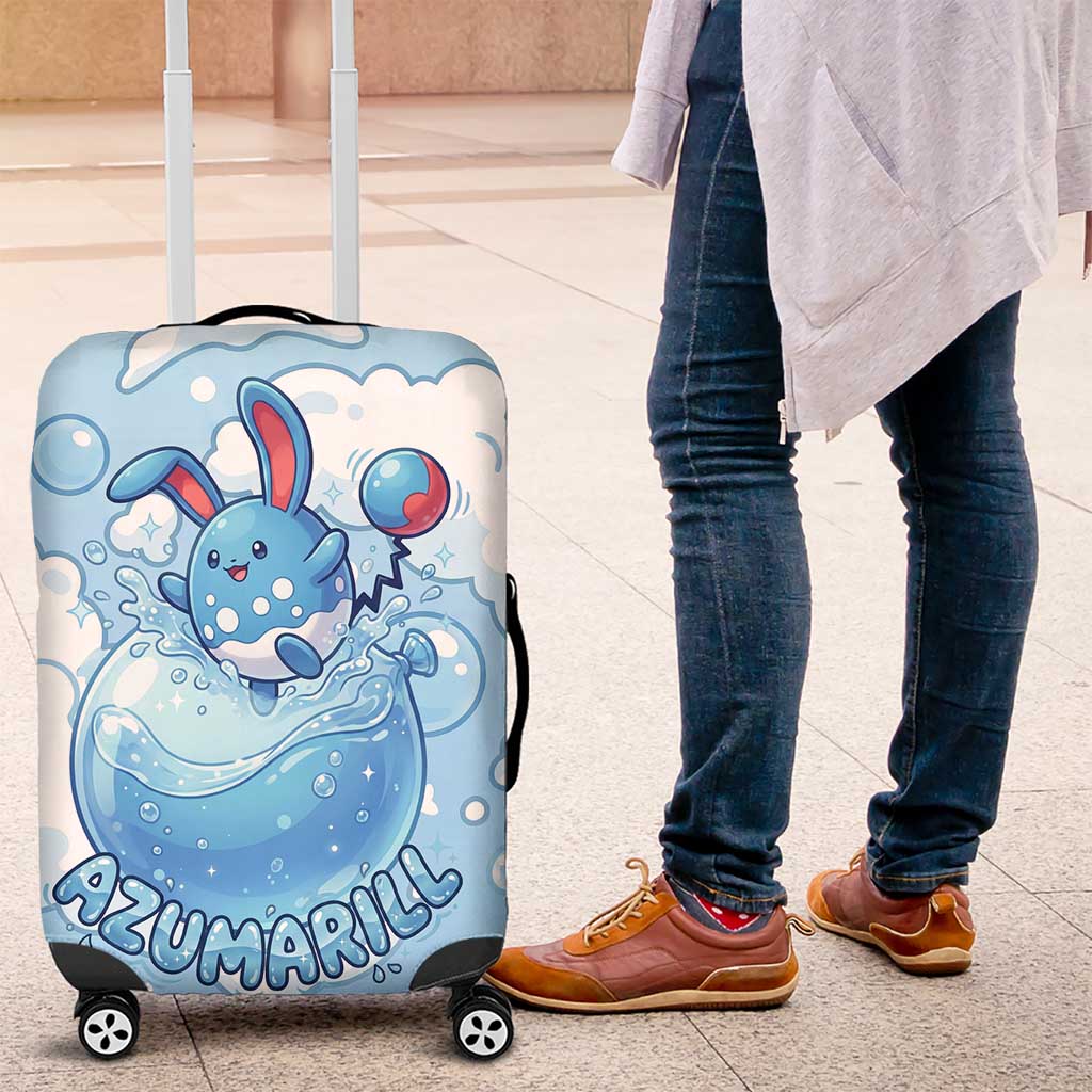 Azumarill Luggage Cover Dreamy Bubble Cloud Art