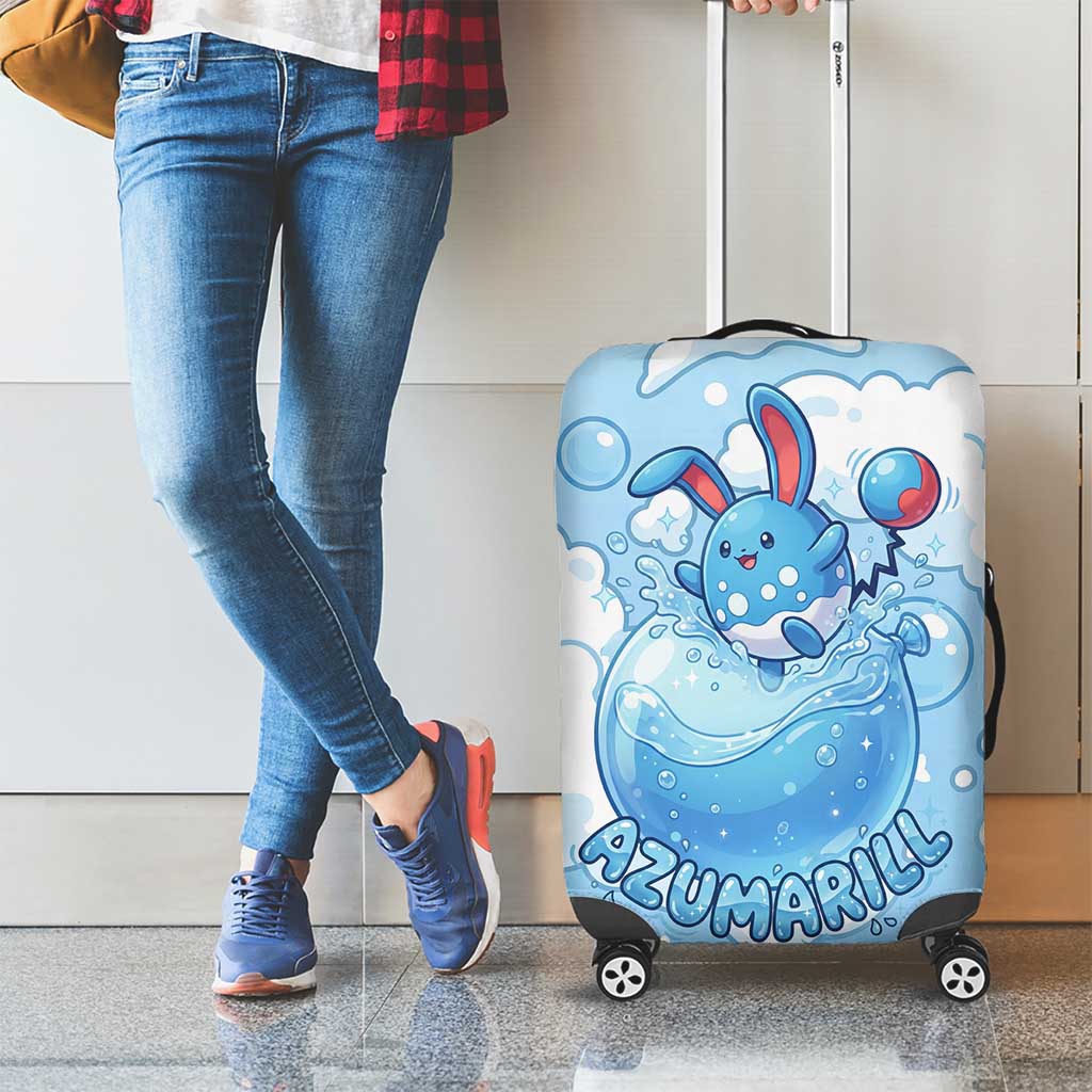 Azumarill Luggage Cover Dreamy Bubble Cloud Art