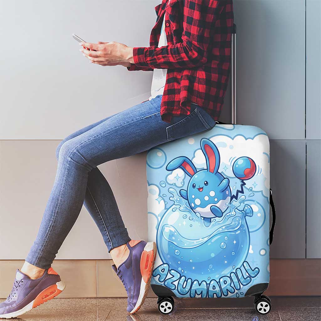 Azumarill Luggage Cover Dreamy Bubble Cloud Art