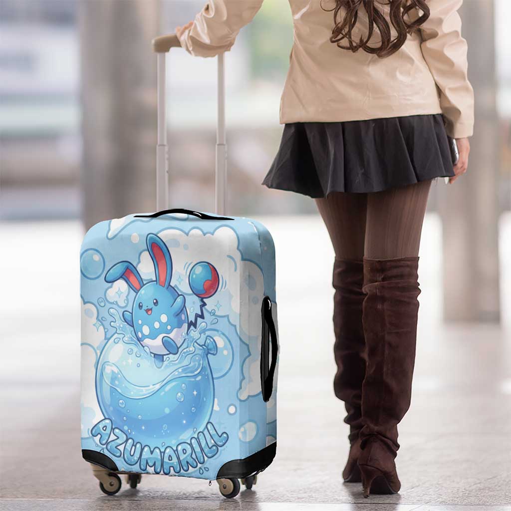 Azumarill Luggage Cover Dreamy Bubble Cloud Art