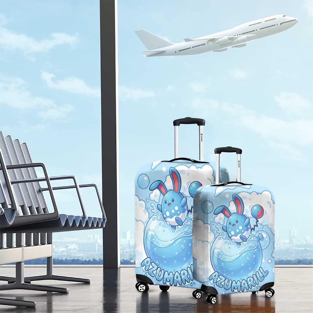 Azumarill Luggage Cover Dreamy Bubble Cloud Art