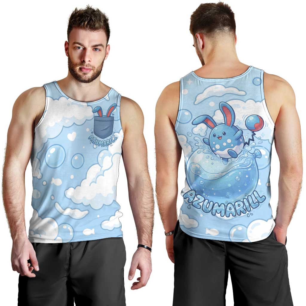 Azumarill Men Tank Top Dreamy Bubble Cloud Art