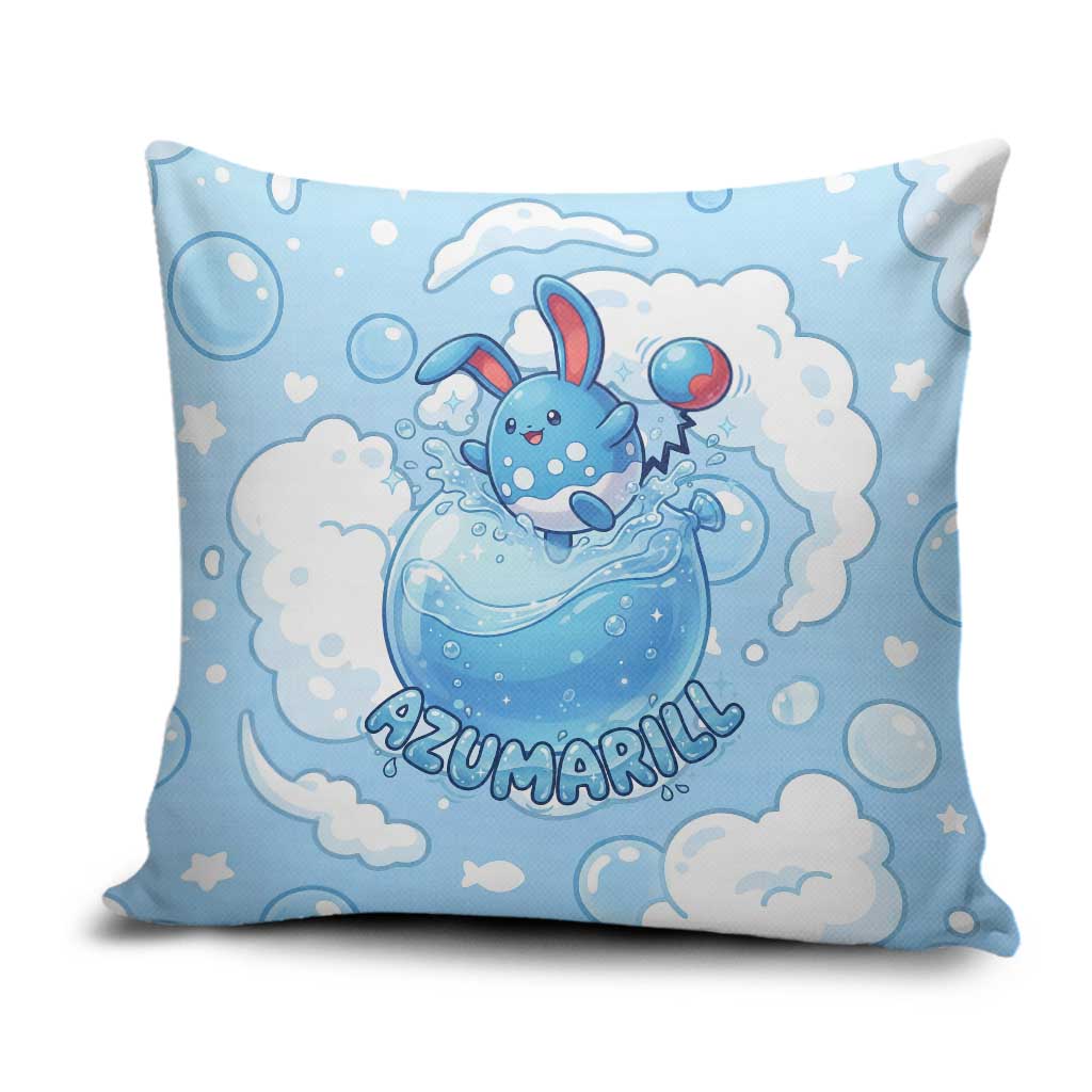 Azumarill Pillow Cover Dreamy Bubble Cloud Art