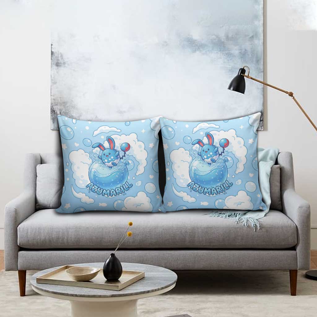 Azumarill Pillow Cover Dreamy Bubble Cloud Art