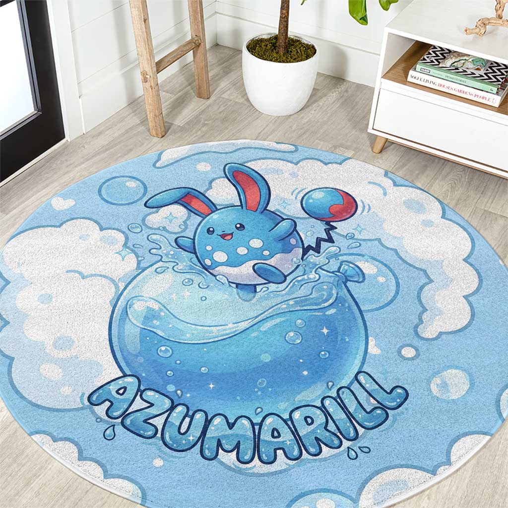 Azumarill Round Carpet Dreamy Bubble Cloud Art