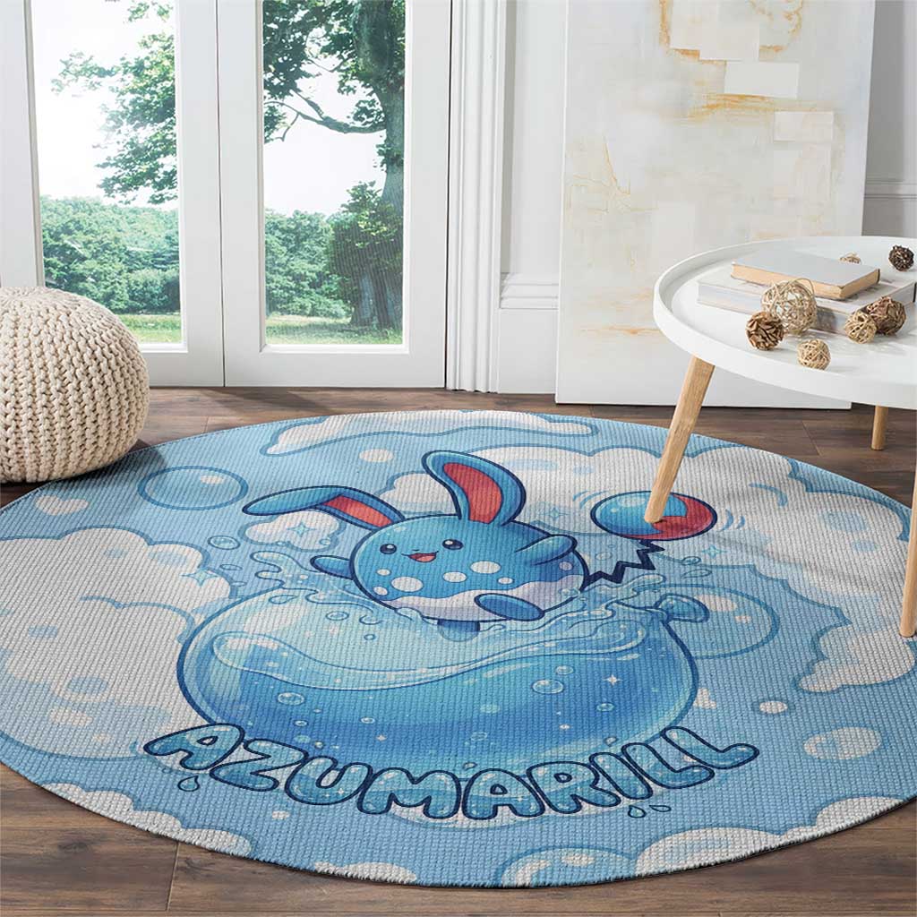 Azumarill Round Carpet Dreamy Bubble Cloud Art