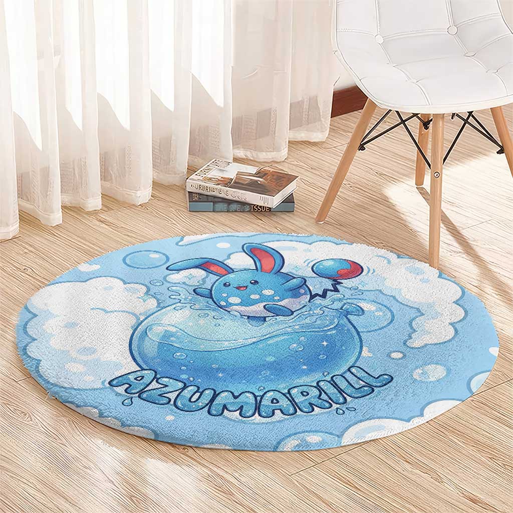 Azumarill Round Carpet Dreamy Bubble Cloud Art