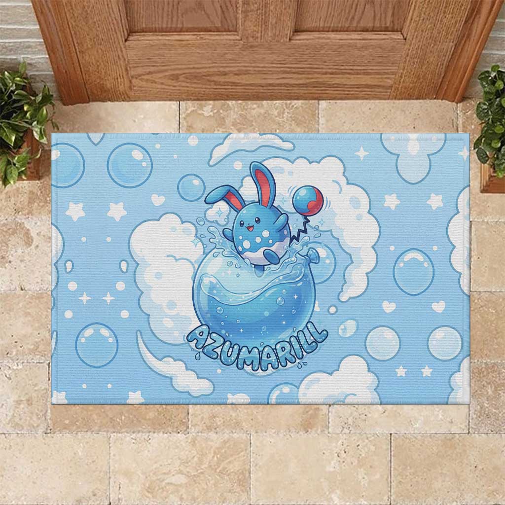 Azumarill Rubber Doormat Dreamy Bubble Cloud Art