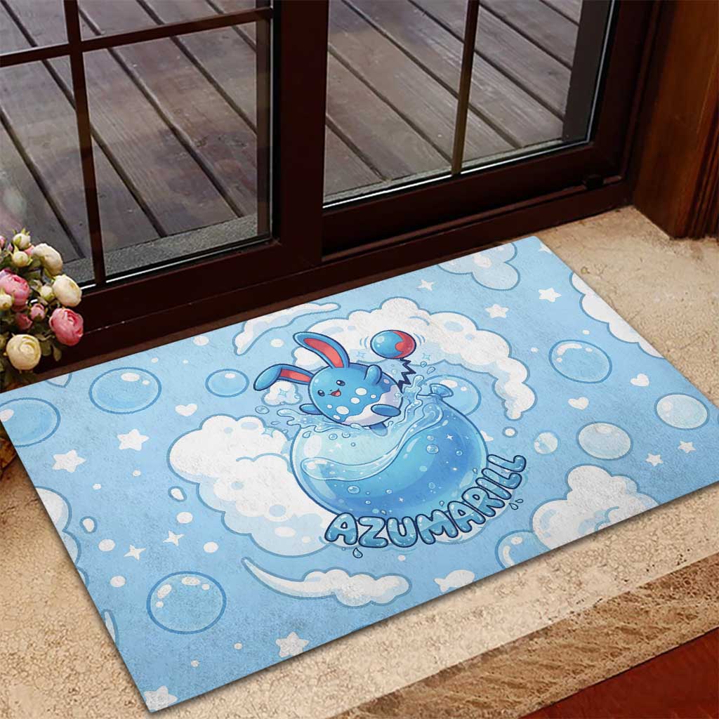 Azumarill Rubber Doormat Dreamy Bubble Cloud Art