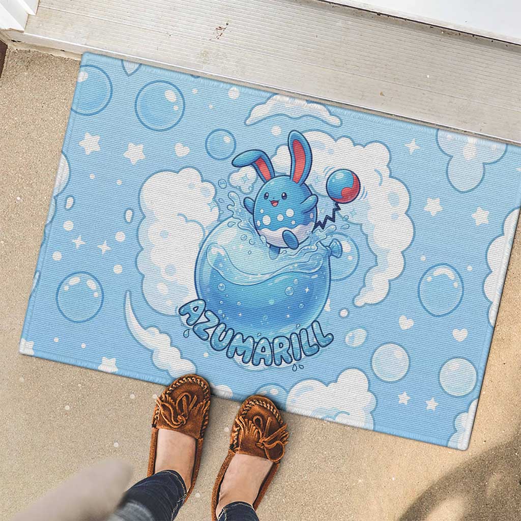 Azumarill Rubber Doormat Dreamy Bubble Cloud Art