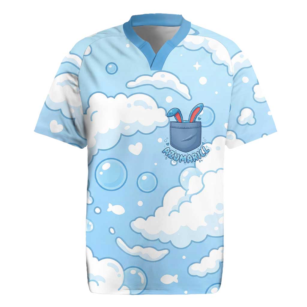Azumarill Rugby Jersey Dreamy Bubble Cloud Art