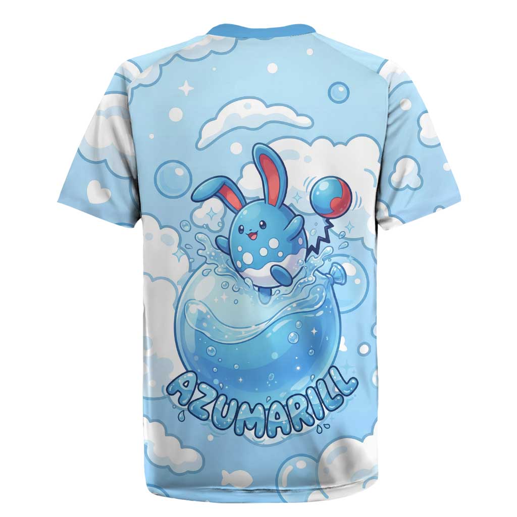 Azumarill Rugby Jersey Dreamy Bubble Cloud Art