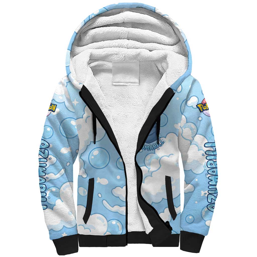 Azumarill Sherpa Hoodie Dreamy Bubble Cloud Art
