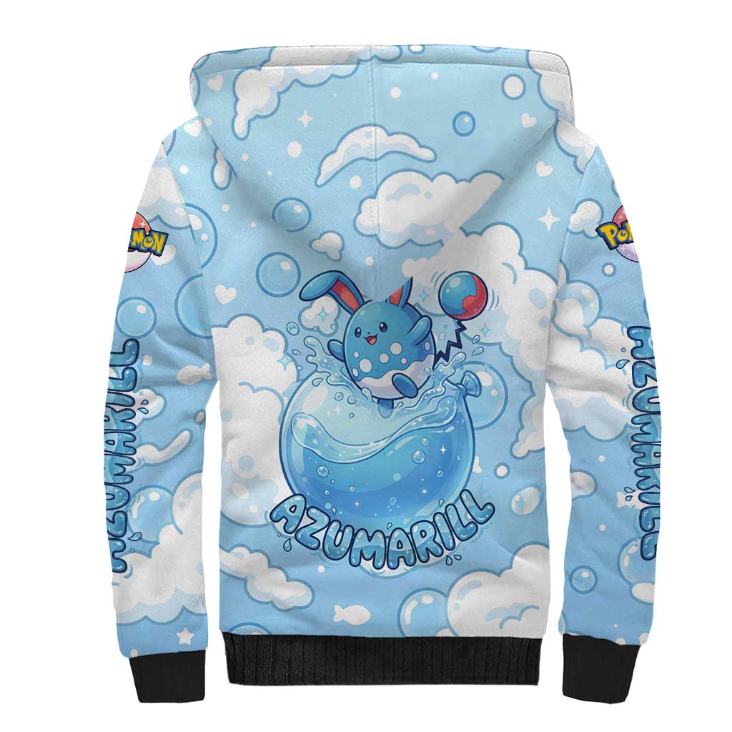 Azumarill Sherpa Hoodie Dreamy Bubble Cloud Art