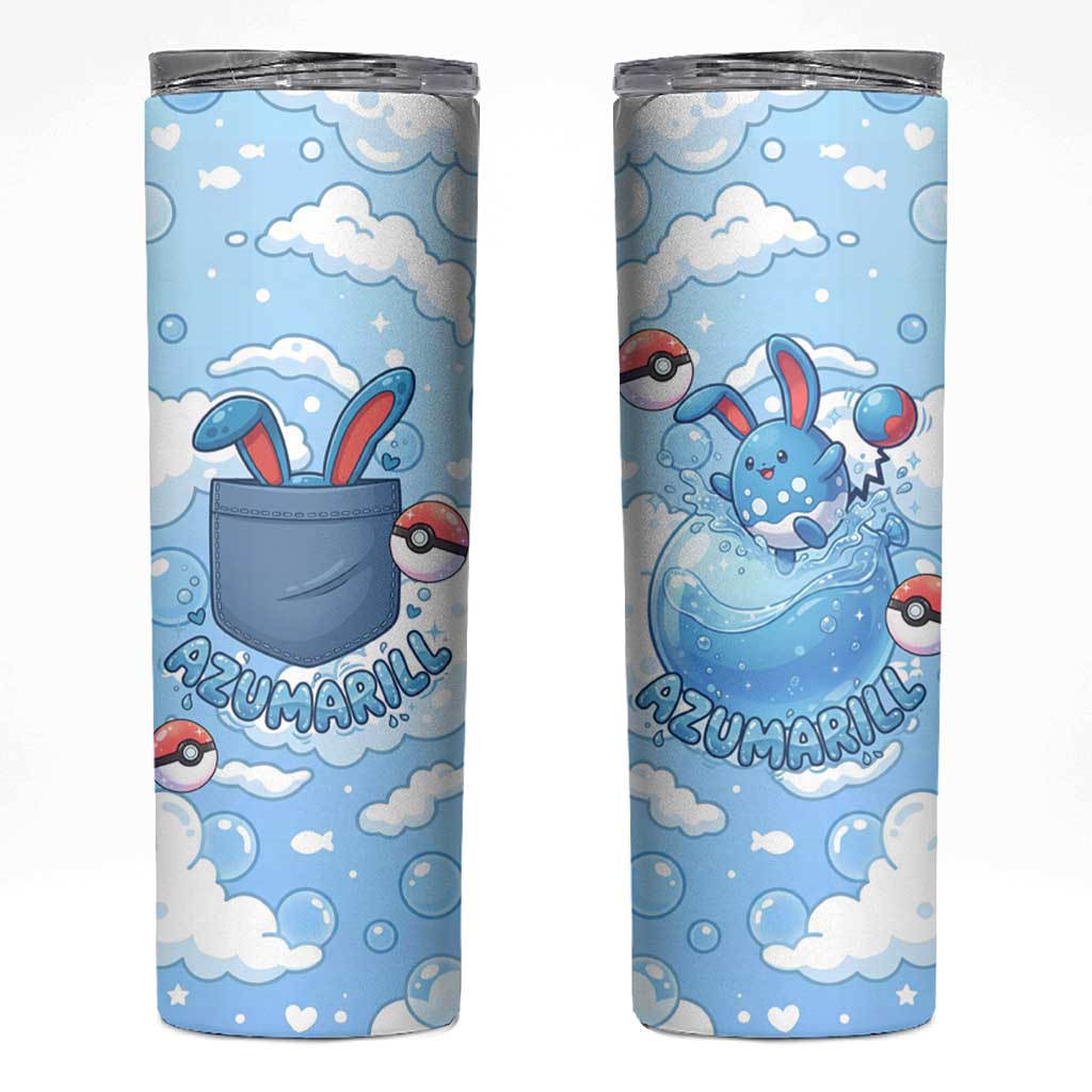 Azumarill Skinny Tumbler Dreamy Bubble Cloud Art