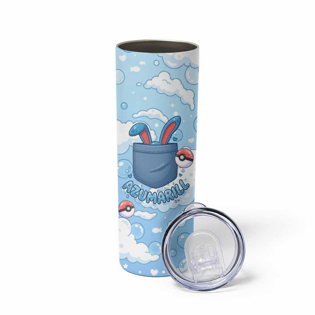 Azumarill Skinny Tumbler Dreamy Bubble Cloud Art