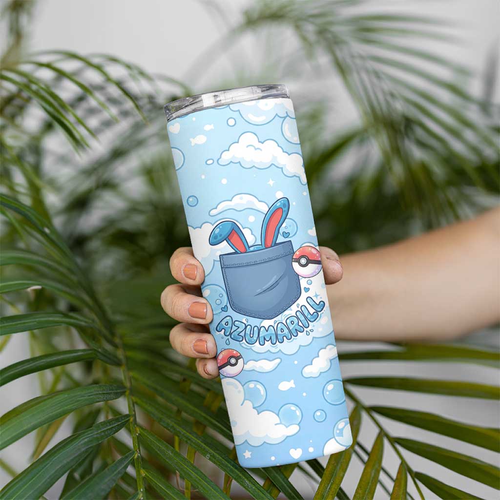 Azumarill Skinny Tumbler Dreamy Bubble Cloud Art